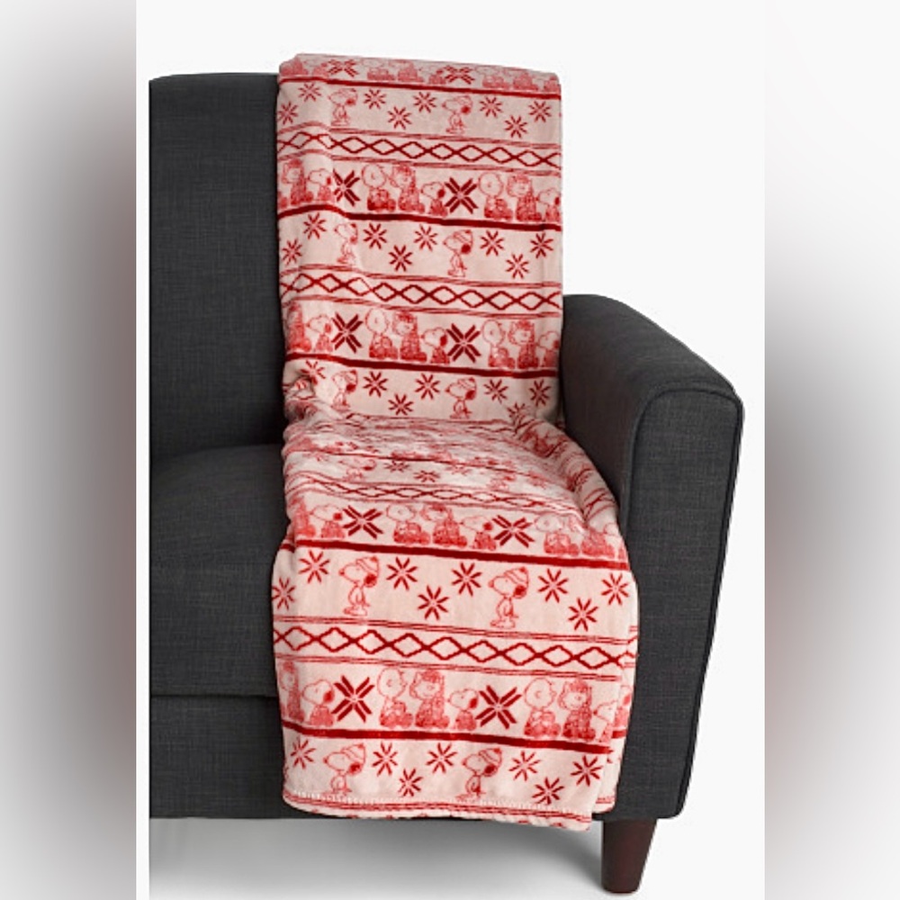 Peanuts Christmas Blanket NWT, Snoopy Velvet Loft holiday blanket